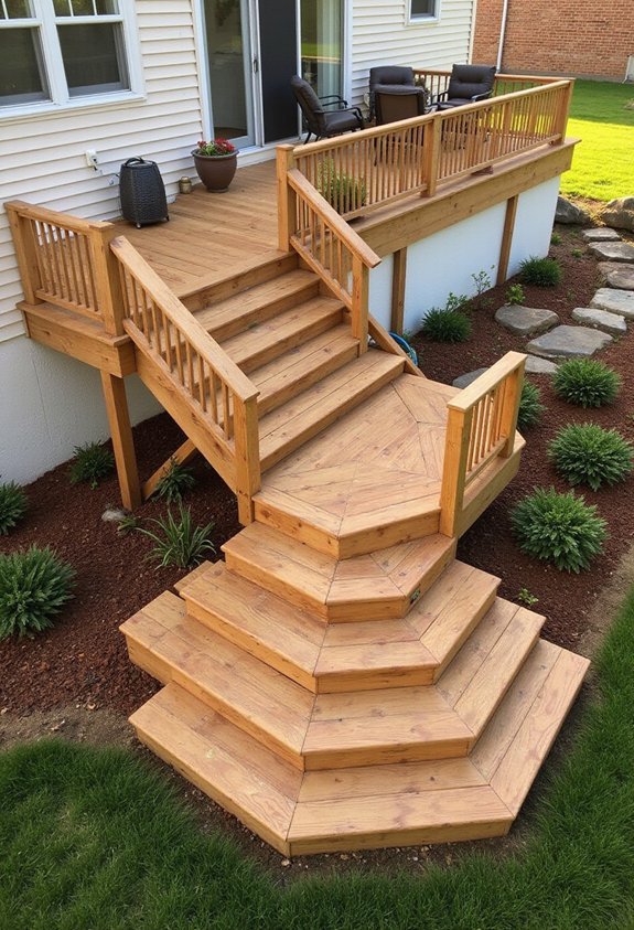 multilevel deck design enhances functionality aesthetics