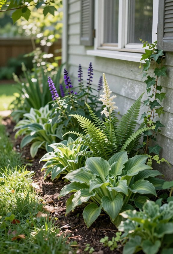 narrow foundation garden beds