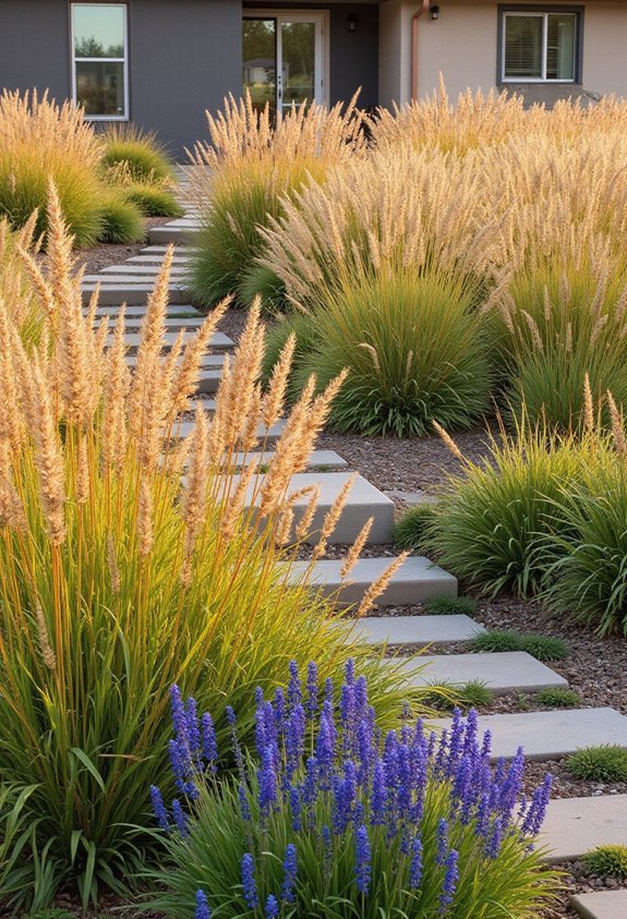 native ornamental prairie style layered