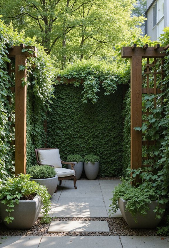 natural privacy with living walls