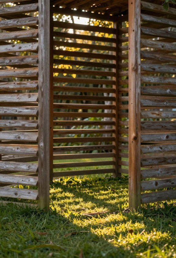 natural wood privacy screens