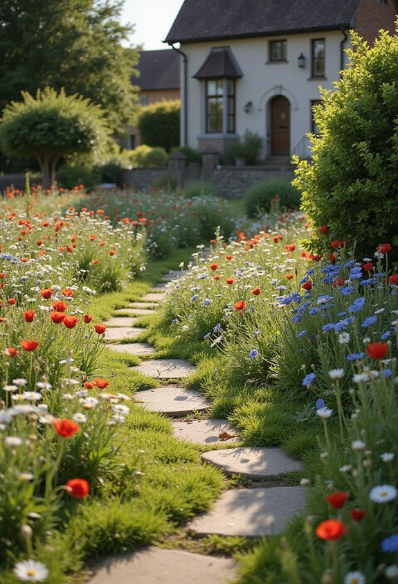 naturalistic low maintenance pollinator attracting wildflower meadows
