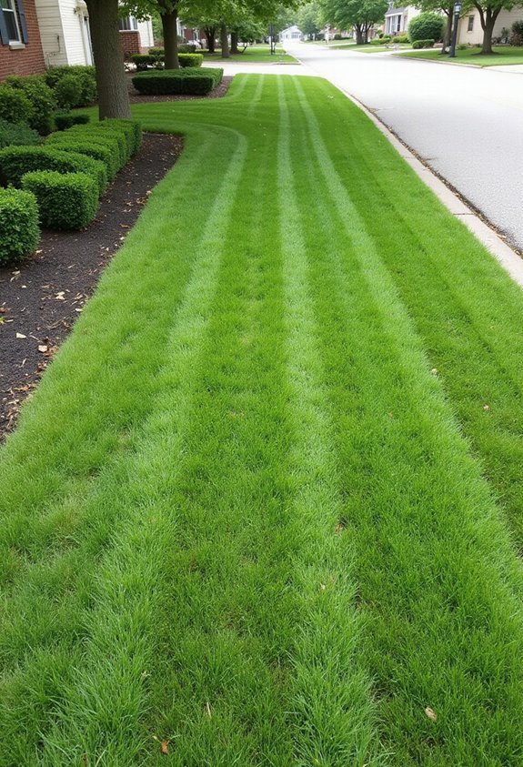 neatly edged trimmed well maintained lawn