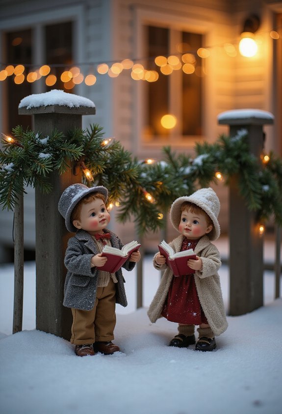 nostalgic holiday caroler lawn display