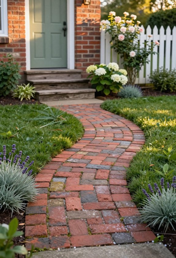 organic brick walkway transformation