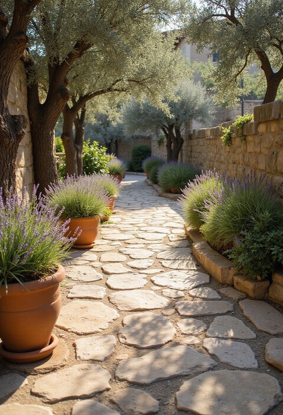 organic natural meandering stone pathways