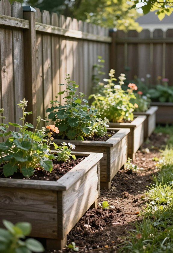 organized raised garden planters