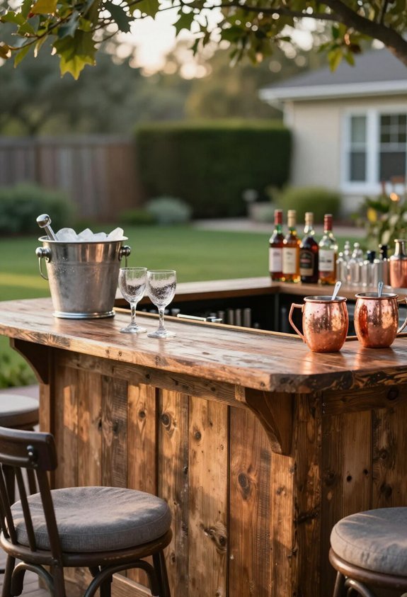 outdoor beverage station setup