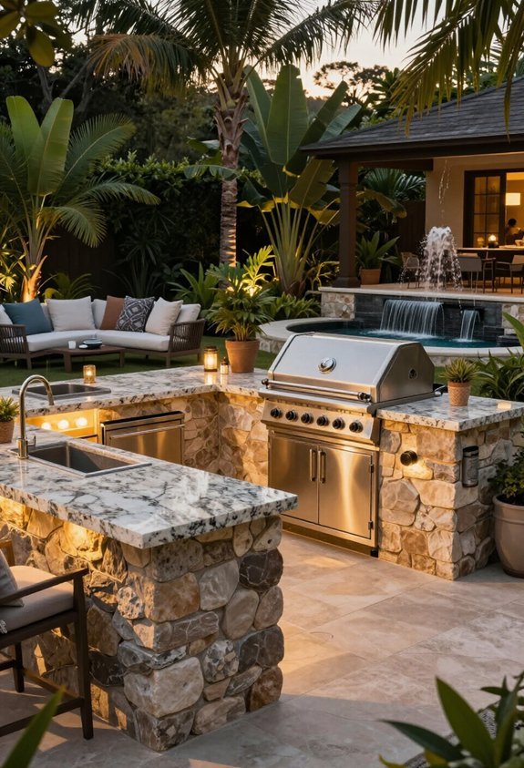 outdoor kitchen for entertaining