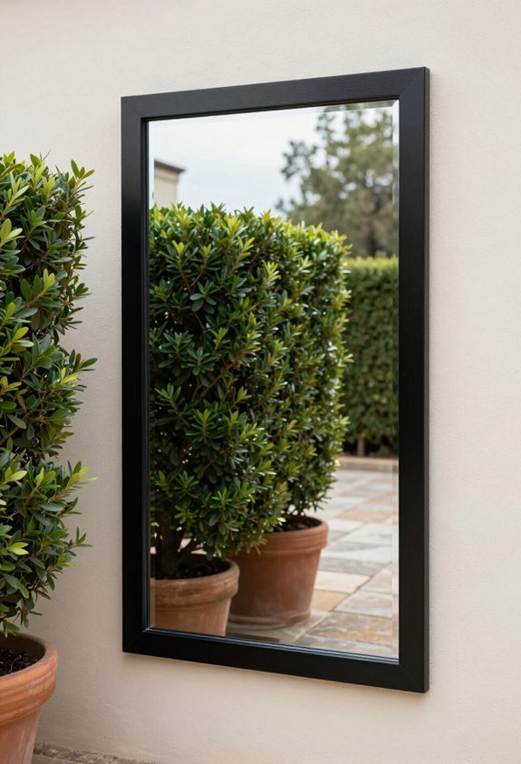 outdoor mirrors enhance space