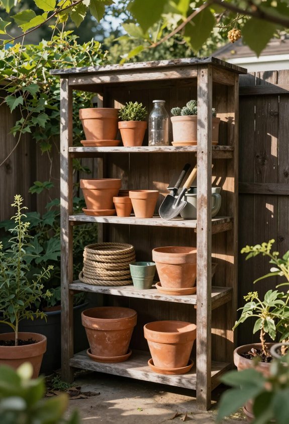 outdoor shelving for organization