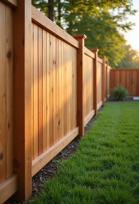 peaceful private natural cedar fencing