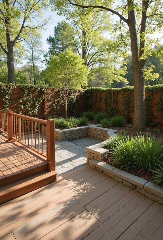 permanent visual privacy buffers through elevation