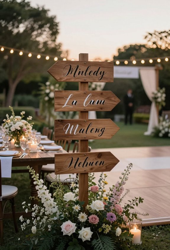 personalized wedding signage details