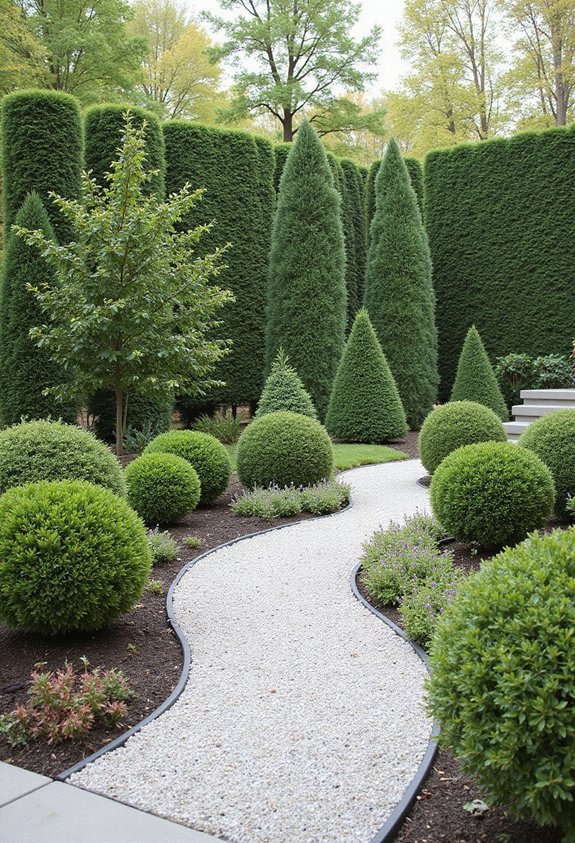 precise geometric year round low maintenance landscaping