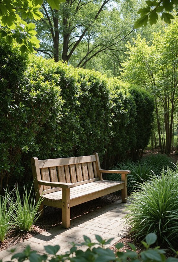 private seating with planted alcoves