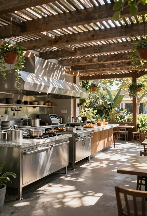 protect outdoor cooking area