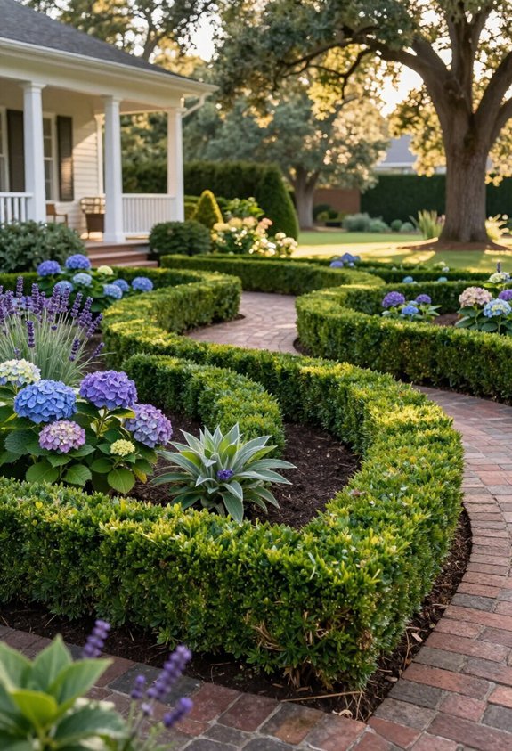 prune boxwood for neat borders