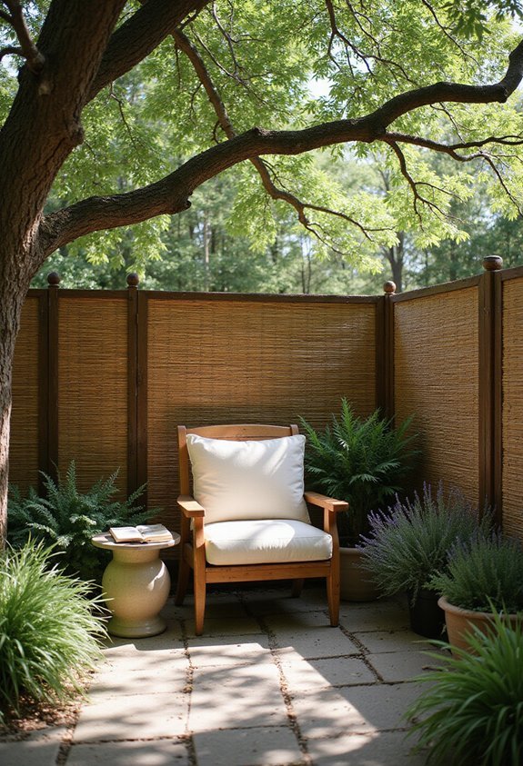 quiet shielded furnished weather protected reading nook