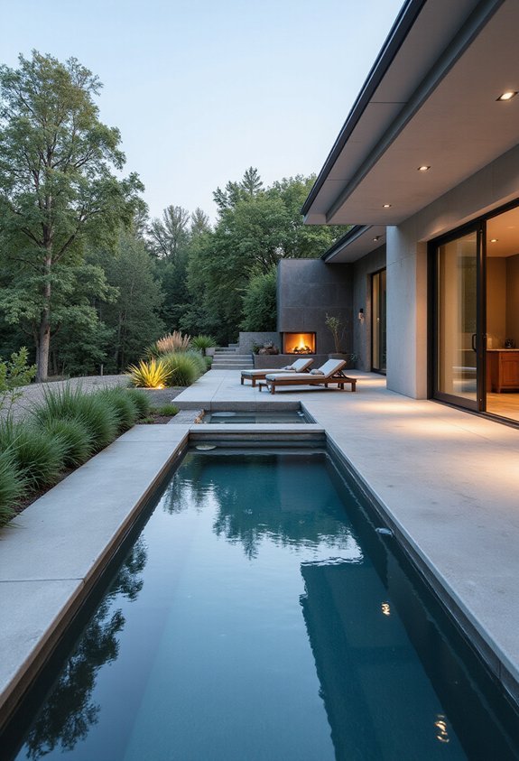 reflecting geometric modern minimalist pools