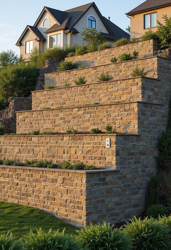robust retaining walls for steep slopes