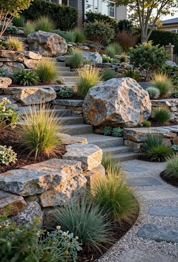 rock gardens and boulders
