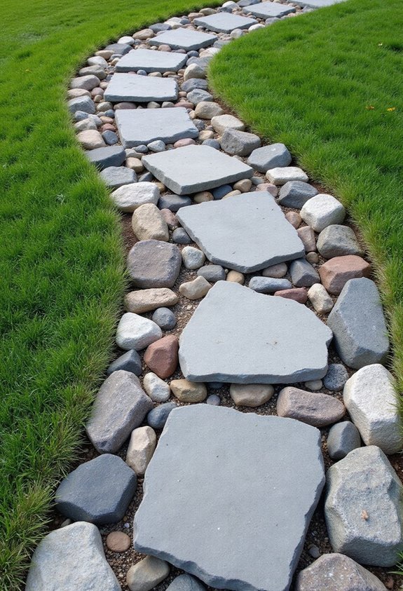 rock pathway visual appeal