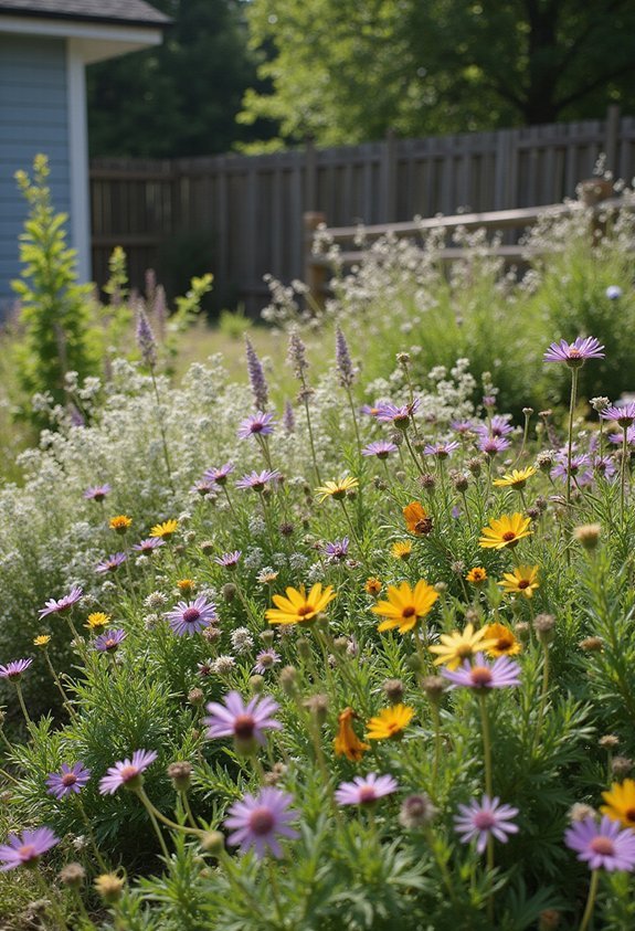 romantic natural abundant low maintenance wildflower meadow