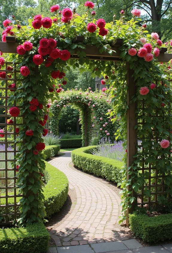 romantic vertical garden architectural elements