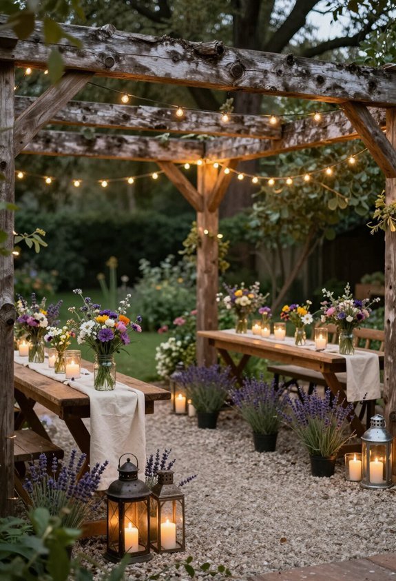 rustic backyard wedding d cor