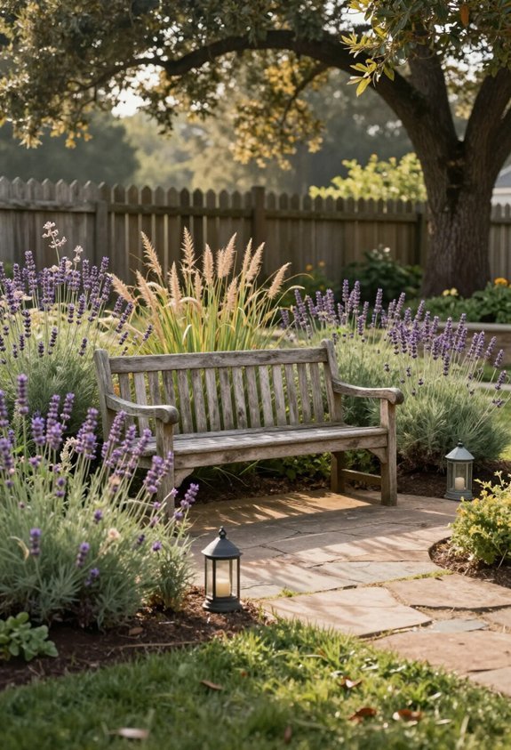 rustic bench seating design