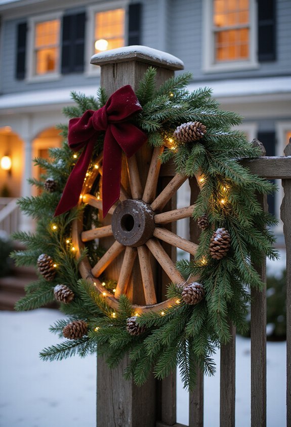 rustic fragrant farmhouse inspired christmas wreath