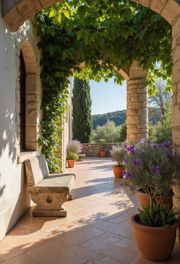 rustic functional charming mediterranean seating