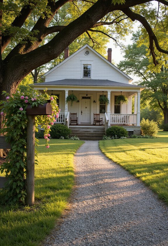 rustic functional durable gravel driveway