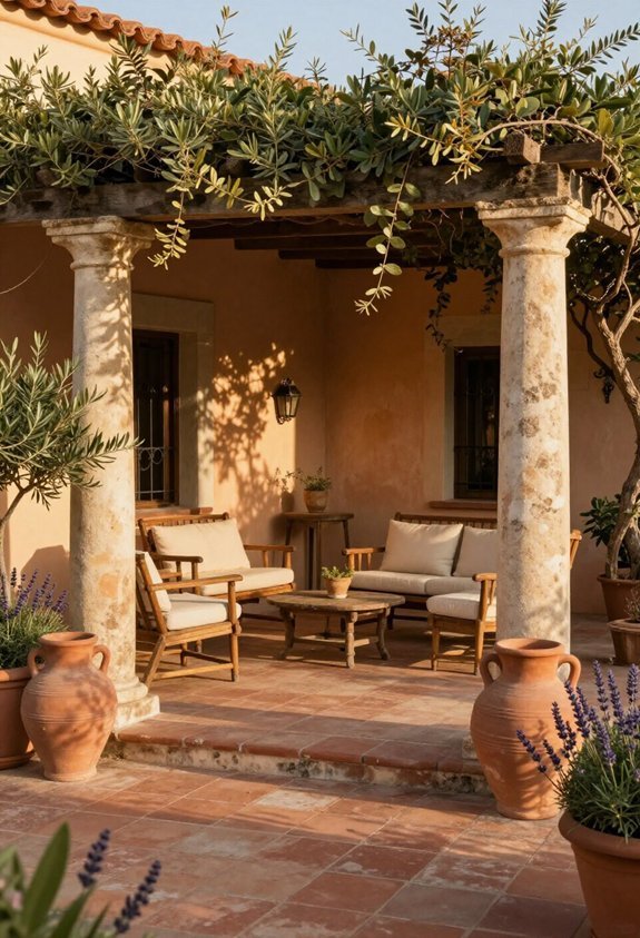 rustic mediterranean patio warmth