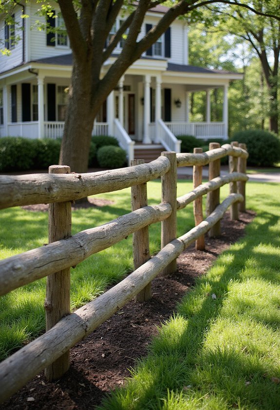 rustic open welcoming property boundary