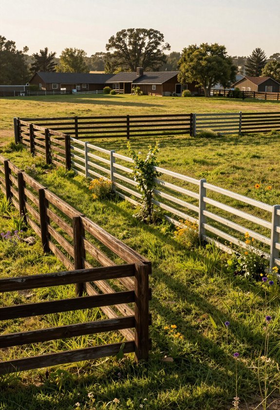 rustic vs split rail fences