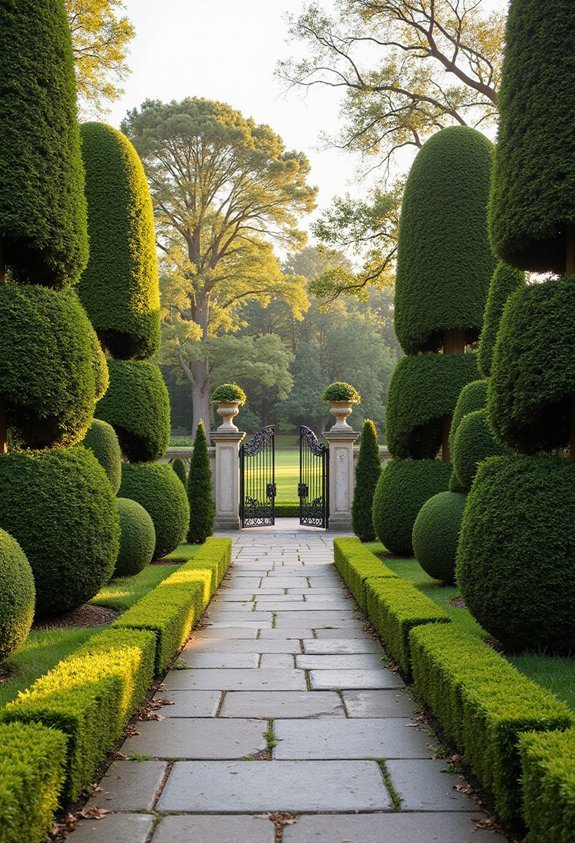 sculpted plants formal hedge arrangements