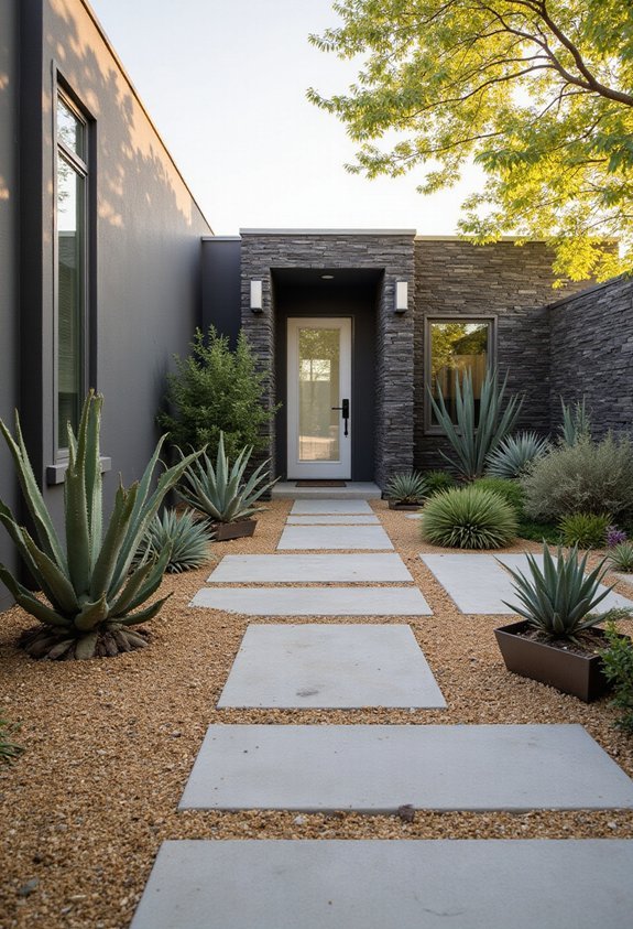 sculptural drought resistant contemporary desert landscape