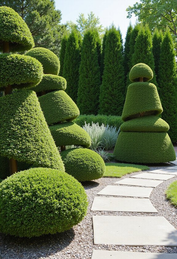 sculptural plants create functional privacy