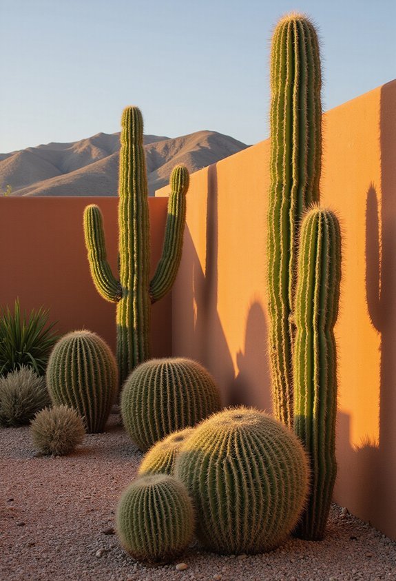 sculptural vertical layered dynamic desert landscape