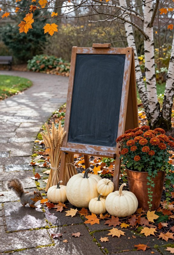 seasonal chalkboard welcome signs