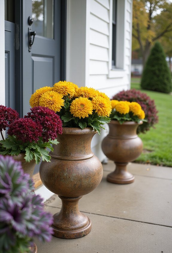 seasonal container garden curb appeal
