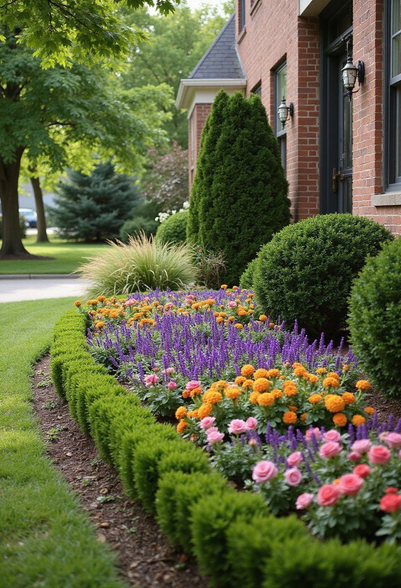 seasonal curb appeal low maintenance layered plantings