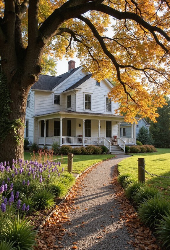 seasonal farmhouse front yard maintenance