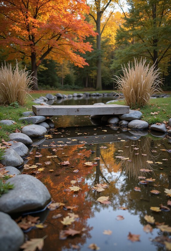 seasonal front yard pond transformations