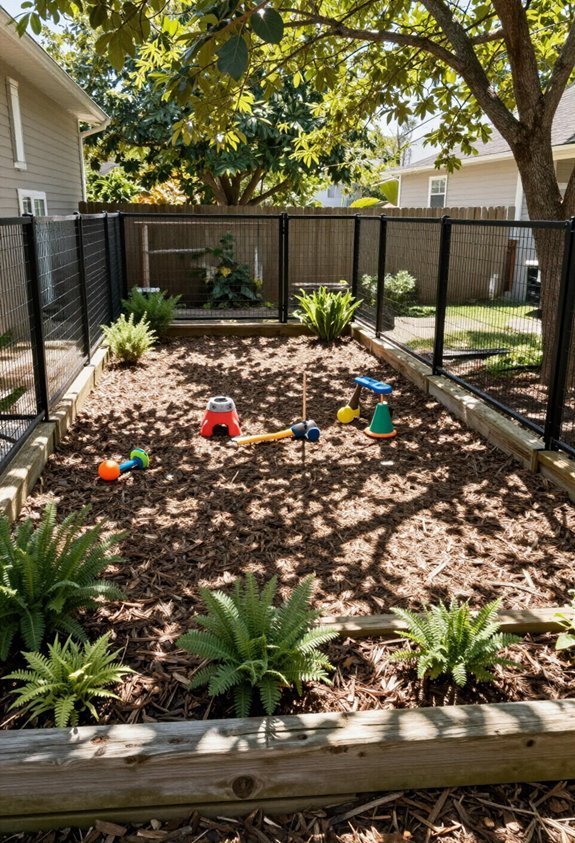 secure pet play area
