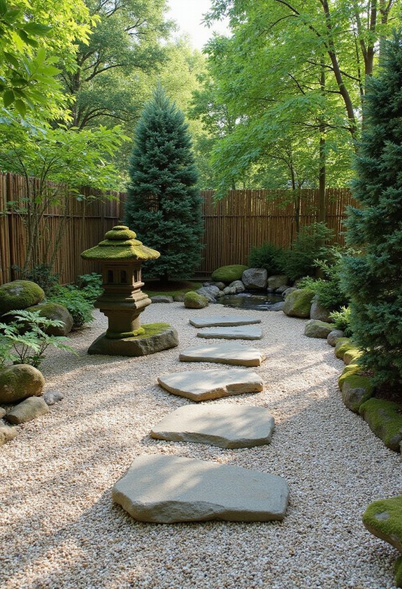 serene balanced simple contemplative