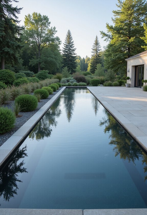 serene contemplative mirror like low maintenance