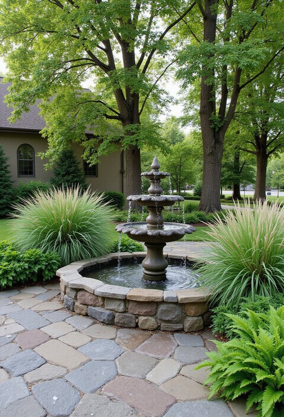 serene dynamic focal water features